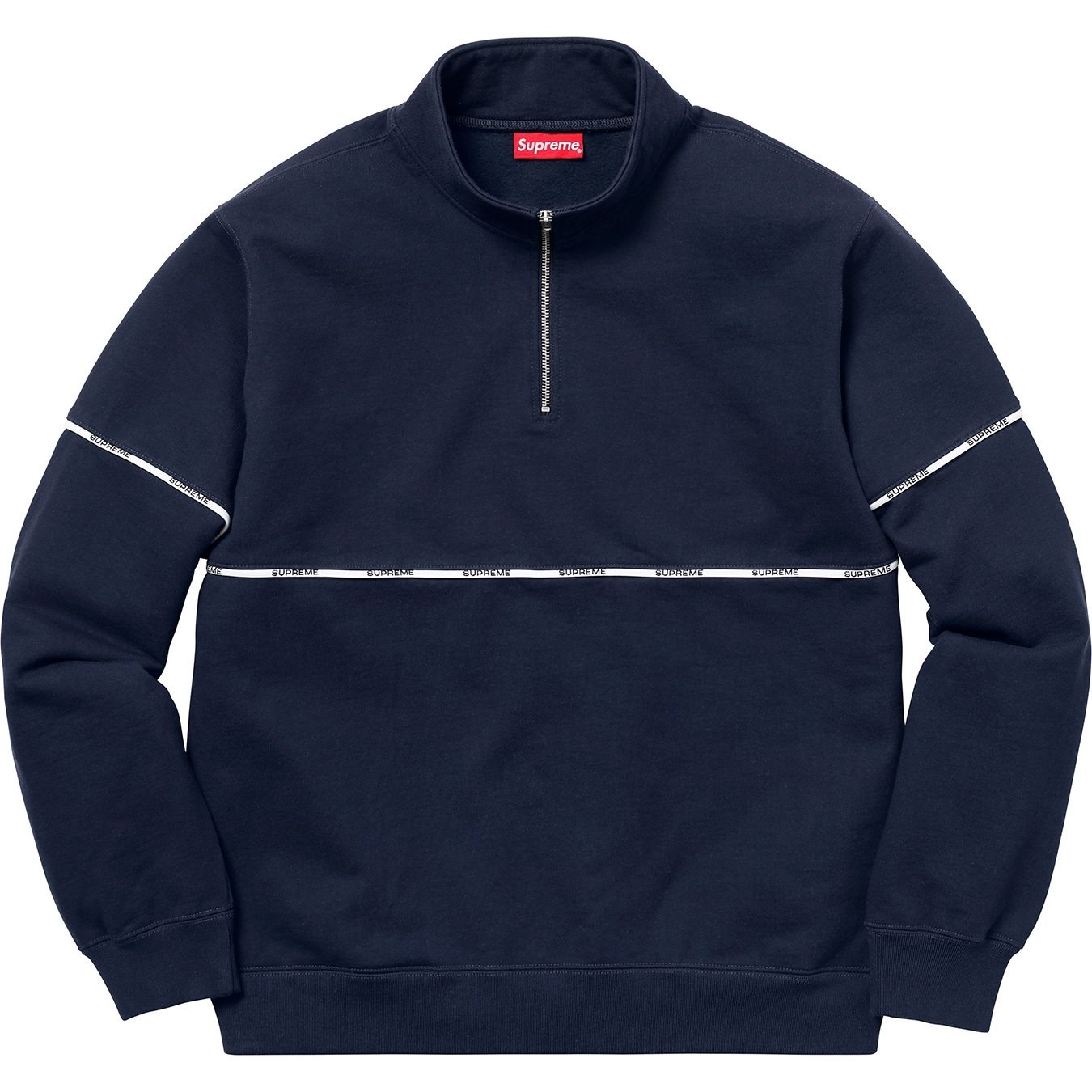 Logo Piping Half Zip Sweatshirt view 3